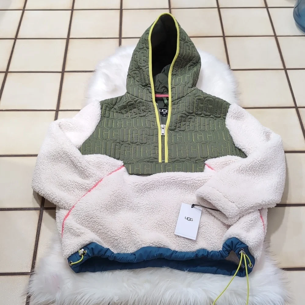 NWT UGG Iggy Sherpa Half Zip Pullover - Picture 6 of 16